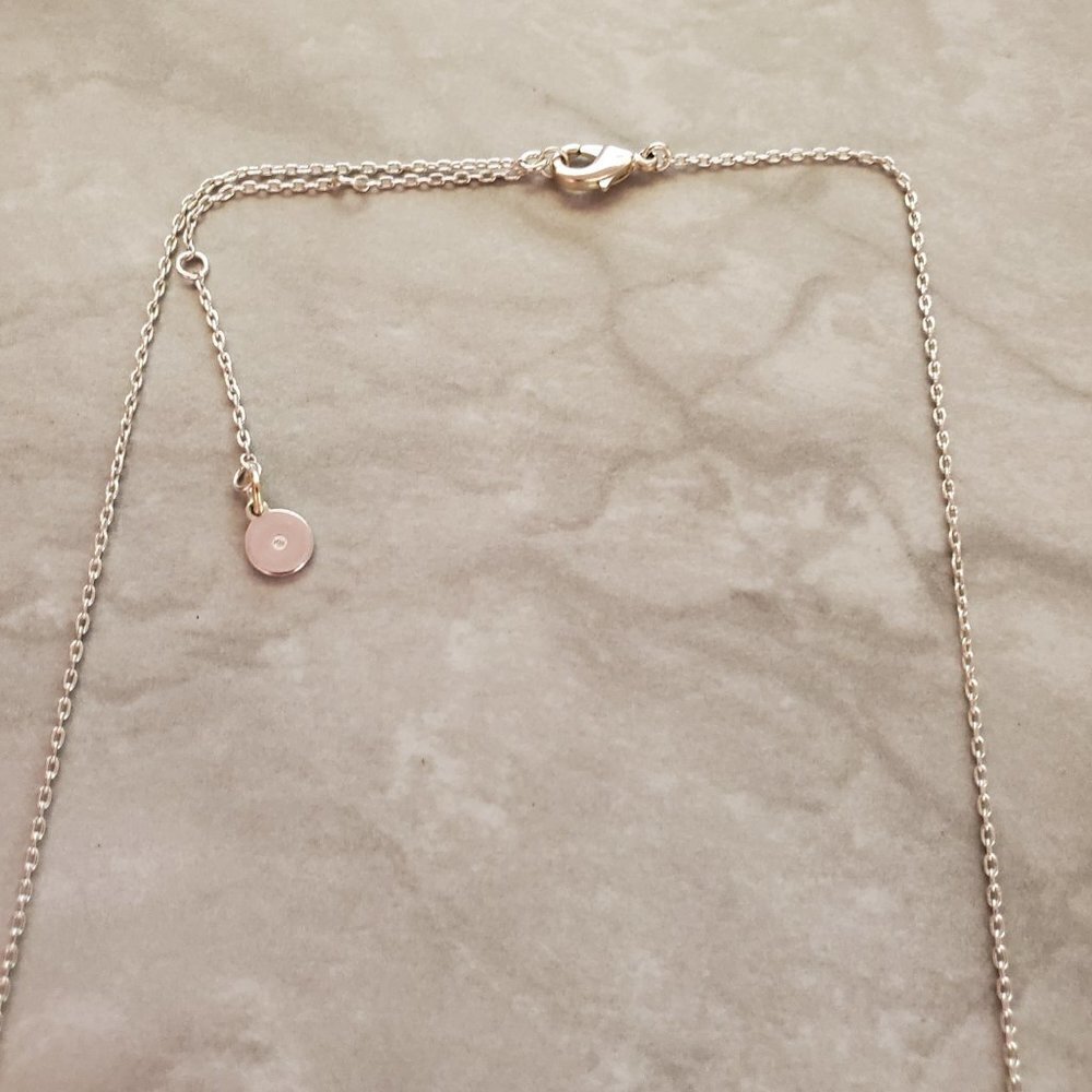 ✨ Stella and Dot Silver Marble Modern Minimalist Pendant Necklace ✨ - Picture 8 of 11